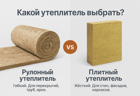 Какой утеплитель лучше: рулонный или плитный